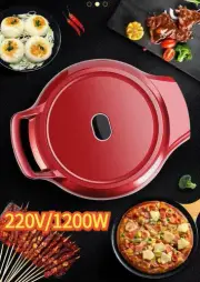Home Double-side Heating Non-stick Electric Baking Pan Fry Pancake Pizza Maker