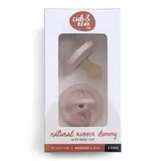 Cub & Bear Co Baby Natural Rubber Dummy Medium Blush Pink 2 Pack