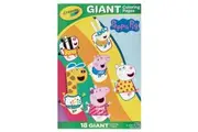 18pg Crayola 30x47cm Peppa Pig Giant Colouring Pages Activity Picture Kids 3y+