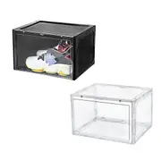 Premium Sneaker Display Shoe Box Storage Clear Boxes Side Stackable Stand - 1x