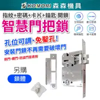 在飛比找有閑購物優惠-【Komori森森機具】智慧門把鎖 三合一 免打孔 免鑿孔 