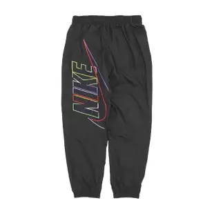 【NIKE 耐吉】長褲 Club+ Pants 男款 黑 彩色 大勾 刺繡 寬版 縮口褲(DX0622-010)