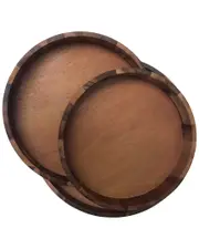 Kalmar Home Set Of 3 Round Serving Trays