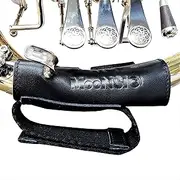 MooNSIC French Horn Hand Guard with Strap Genuine Leather (Black)