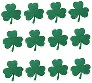 SHINEOFI 12pcs Flower Patch Small Clothes Shamrock Patches Small Shamrock Patches Festival Embroidery Appliques Clothes Patches Embroidered Patch Sew Applique Patches Felt Cloth Green