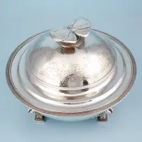 在飛比找Yahoo!奇摩拍賣優惠-促銷 西洋古董銀器19世紀美國Tiffany收藏級純銀帶蓋餐