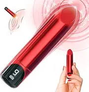 Women Sex Toy Bullet Vibrator - Mini Vibrator for Women Precision G Spot Clitoral Nipple Anal Stimulation with LED Display, 9 Powerful Vibrations, Portable Lipstick Vibrators Adult Sex Toys & Games