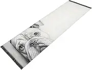 PDZRMY Pugdog Peeking Black White Washable Runner Rug 2’ x 6’ Non-Slip Kitchen Runner Rug for Hallways Entryway Bedroom Living Room Floor Carpet Runner- Soft Thin Mat for Family Pet