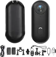 GoSnap Thumb Action Camera, Go Snap Body Cam, Small Camera with Audio, HD 1080, for Cycling, Travel (Black)