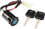 Ignition Key Switches for Suzuki 50cc-250cc Quad 4 Wheeler ATV Ignition Switch Dirt Pit Bike for Motorcycle Wire Start Switch Door Locks 2 Key Ignition Barrel Key Switch(2 Wires Male Plug)