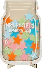 Star Reward Jars, Personalized Reward Jar Star, Reward Jar for Classroom Board, Positive Classroom Management Tool, Star Jar Reward System Jars for Home Classroom Kids Incentive