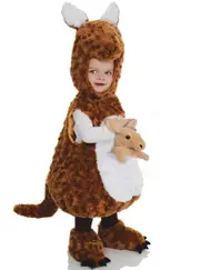 Fluffy Brown Infant Belly Baby Kangaroo Costume