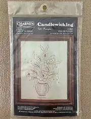 Janlynn Charmin Candlewicking Vase of Flowers 08-54 Kit NIP Edith Pennington