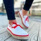 Chekich CH311 Men's Espadrilles, Canvas Fashion Shoes White/Red