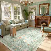 Boho Floral Sage Green Bedroom Rug, 5x7 Washable Area Rug Non Slip, Soft Low