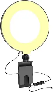 Ring Light LED Lamp Kit Clip on Laptop Light for Video Conference Zoom Webcam Chat Makeup Live Streaming VCXN