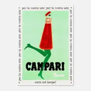 Galrie Vintage Campari Soda Poster from Italy 1968 Iconic Artwork for Home Décor, Poster Only, A1 60 x 84cm (23 x 33inch)
