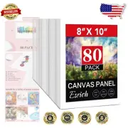 80 Pack Cotton Canvas Panels 8x0 - Perfect for Art Parties and Creative Projects