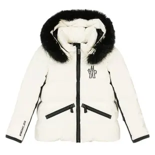 【MONCLER】童裝 SUISSES 連帽羽絨外套-白色(14A)