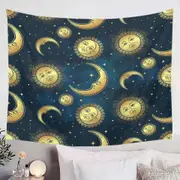 Moon and Sun in Space Tapestry