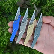 Mini Titanium/Brass Pocket Blade Knife EDC Keychain Knife Outdoor Camping Tool