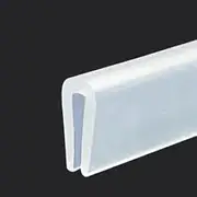 Clear Rubber Edge Trim，U Channel Silicone Rubber Edge Trim, 1/16" Slot, Fit for 0-3/32", White Color, Edge Protector for Car Doors, Sheet Metal Parts