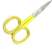 ComDent Cuticle Nail Scissors for Manicure Pedicure for Personal and Professonal Grooming (Yellow Ring - Straight)