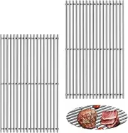 KEESHA 7528 Grill Grates Replacement 304 Stainless Steel Cooking Grate for Weber Genesis E310 E320 E330 S310 S320 S330 EP310 EP320 EP330 Grills 19.5'' x 12.9'' - 2 Pack