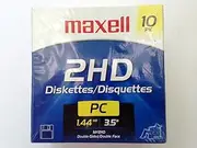 MAXELL 3.5" HD 1.44MB Pre-Formatted MF2HD 10-Pack Floppy Disk Pack