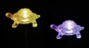 2 Set Turtle Clear Acrylic Solar Garden Yard Patio Stick Stake Light