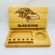 Ravens NFL laser engraved magnet back flip style rolling tray Christmas gift
