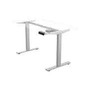 Advwin Electric Standing Desk Frame Height Width Adjustable Sit Stand Desk Base Workstation Silver (Frame Only)