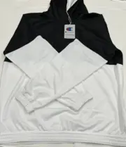 24A27 Champion CEM85J Men's Script Back Hoodie 2XL Black/White