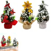 2pcs Christmas Tree Ornaments Tabletop Mini Christmas Tree Desktop Decor for Holiday Xmas Home -Each of Color