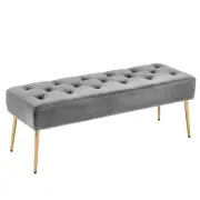 Duhome Modern Velvet Ottoman Bench Button-Tufted Upholstered Bedroom BenchesEnd