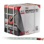 DOSS 14G2C152M 14Awg 2Core Speaker Cable 152M 500Ft Roll Lszh Reelex White/G Reelex Pulling Box
