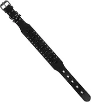 DECOMELODY Small Dogs Training Collar with Metal Spikes and Rivets Goat Collar for French Bulldog Male