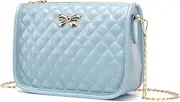 [H HANBELLA - A FASHION TRENDY COLLECTION. FOREVER. -] Hanbella Crossbody Bags for Women & Girls Small Quilted Shoulder Purse Cute Leather Satchel Handbag with Gold Chain Strap
