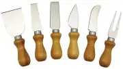 Cheese Knife Set w/wooden handle (12 Set)