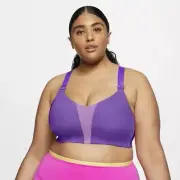 Nwt Nike Rival Plus Size Sports Bra Purple 44F Racerback Dri Fit Gym Workout Top
