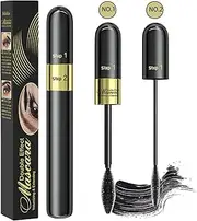 4D Silk Fiber Lash Mascara, 2 in 1 Thrive Mascara For Natural Lengthening And Thickening Effect(Pack of Black)