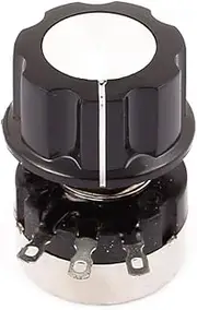 RV24 (Control electrical) B204 Rotary Carbon Film Potentiometer 200K Ohm Adjustable Resistance (46ry690qf431) w Cap