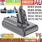 For Dyson V6 Battery V6 Animal V6 Absolute Fluffy SV03 SV04 SV05 SV06 Sony Cells