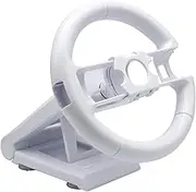 OSTENT Multi-angle Racing Game Steering Wheel Stand Compatible for Nintendo Wii Console Controller Color White