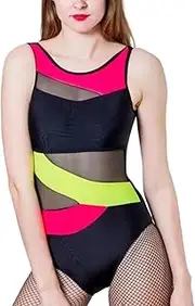 [NEOFEN] Swimming Costume Women Athletic One Piece Swimsuit Tummy Control Sports Swimwear U Back Padded Bathing Suits