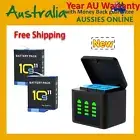 2 Battery and Triple Charger for GoPro Hero11 Hero10 Hero9 Black Type-C Portable