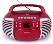 e Retro Boombox - Portable Cassette Tape & CD Player with Radio, 3.5mm Aux Port