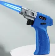 Welding BBQ Blow Torch Jet Lighter Windproof Butane Gun Trigger 6” Flame BLUE