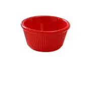Yanco China NC-532RD Nu-Classic Red Melamine 5 oz. Fluted Ramekin - 6 Doz