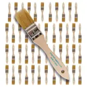 48PK 1" Flat House Wall,Trim Paint Brush Set Home Exterior or Interior Brushes